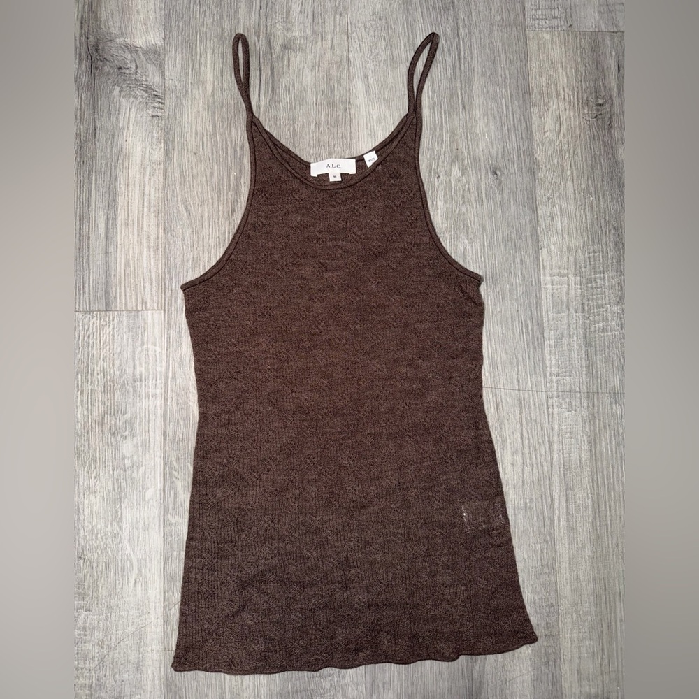 A.L.C Brown Knit Tank Top